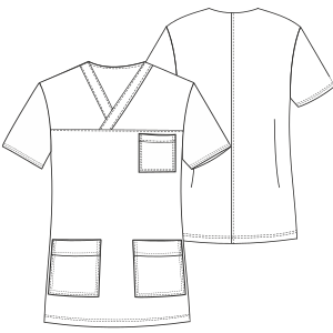 Patron ropa, Fashion sewing pattern, molde confeccion, patronesymoldes.com Ambo enfermera 3033 UNIFORMES Ambos
